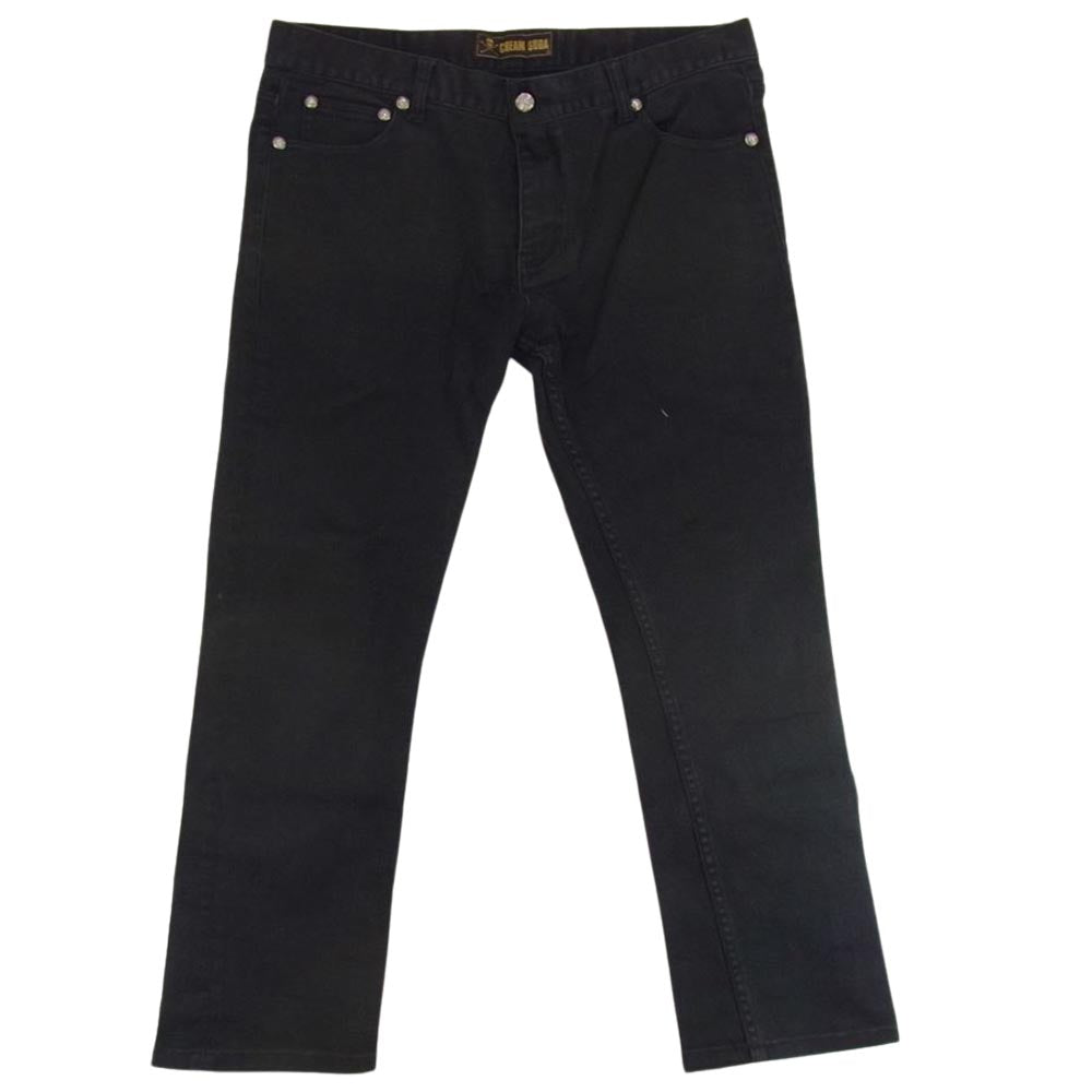 CREAM SODA クリームソーダ CS イナズマステッチ ストレッチ パンツ ブラック ブラック系 サイズ表記無【中古】