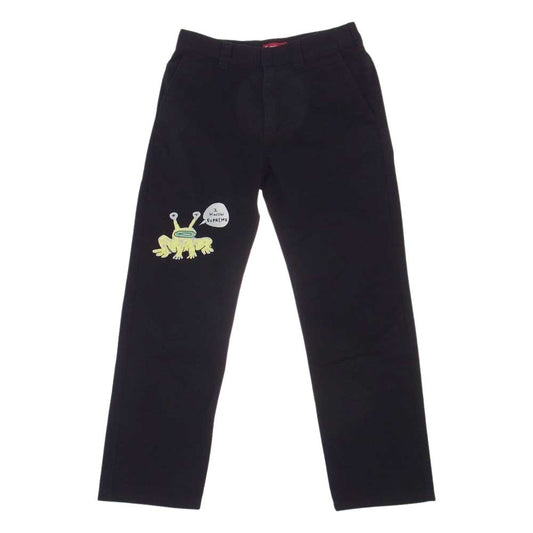 Supreme シュプリーム Daniel Johnston Embroidered Work Pant ダニエル ジョンストン 刺繍 ワーク パンツ ブラック系 30【中古】