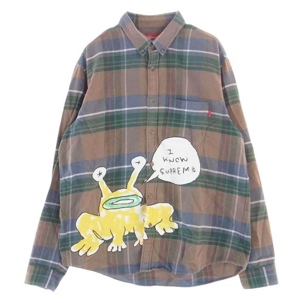 Supreme シュプリーム 20SS Daniel Johnston Plaid Shirt ダニエル ジョンストン プレイド L/S チェック シャツ マルチカラー系 L【中古】