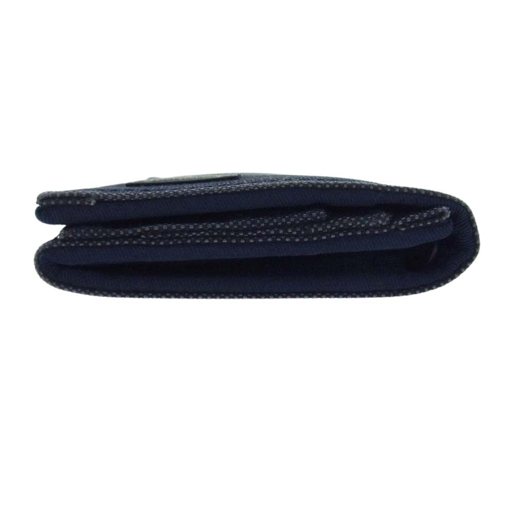 PORTER ポーター SMOKY WALLET 二つ折り 長財布 ネイビー系【中古】