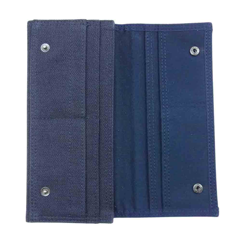 PORTER ポーター SMOKY WALLET 二つ折り 長財布 ネイビー系【中古】