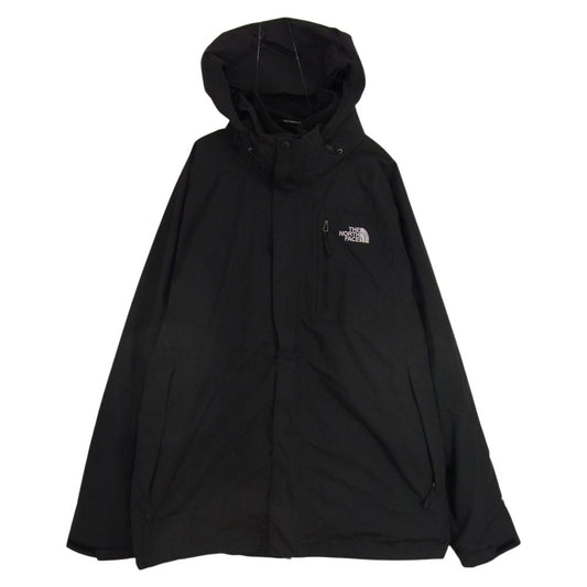 THE NORTH FACE ノースフェイス HYVENT ライナー付き ナイロン マウンテン パーカ ジャケット ブラック系 XL【中古】
