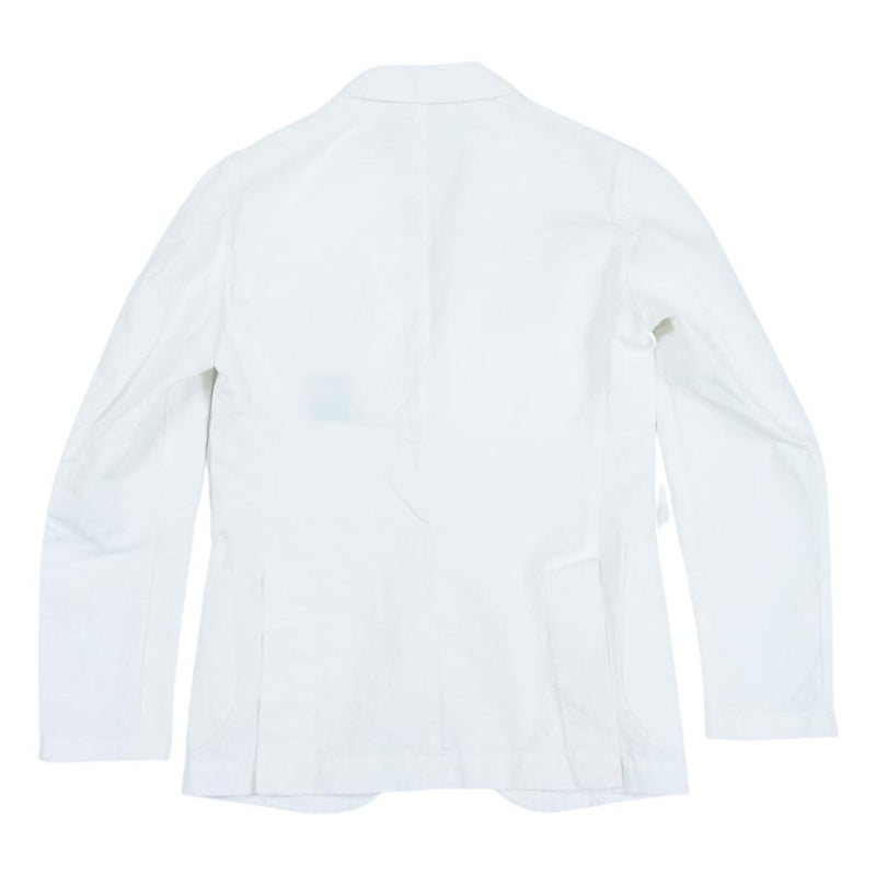ジャンネット CORALLO イタリア製 リネン混 2B テーラードジャケット ホワイト系 42【中古】