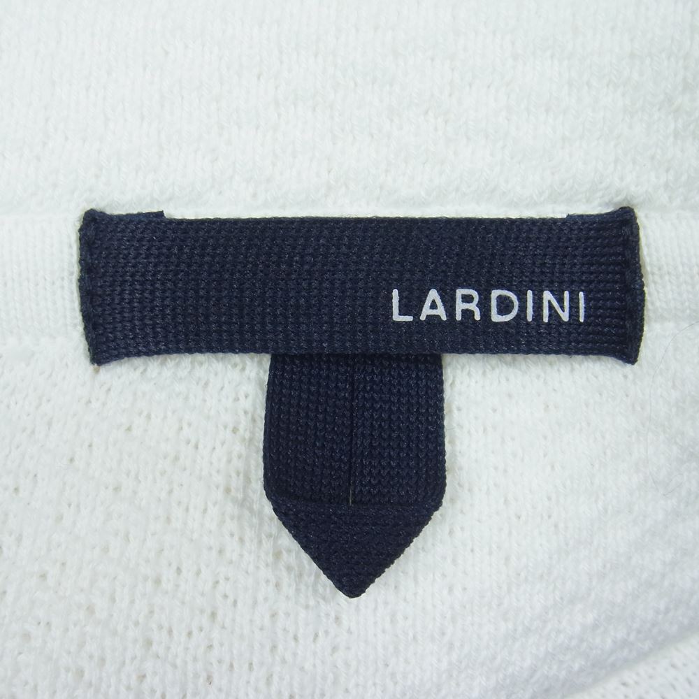 LARDINI ラルディーニ JVLJM70J イタリア製 2B シングル コットンニット テーラードジャケット ホワイト ホワイト系 S【中古】