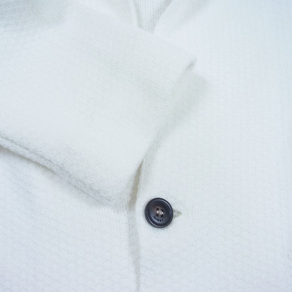 LARDINI ラルディーニ JVLJM70J イタリア製 2B シングル コットンニット テーラードジャケット ホワイト ホワイト系 S【中古】