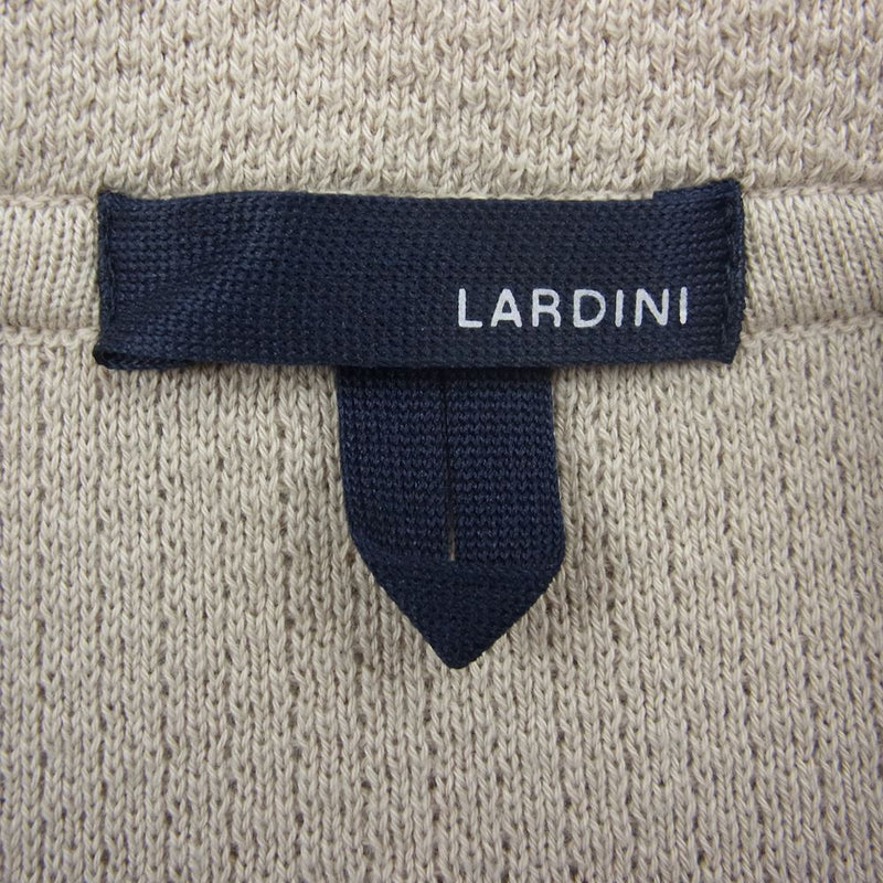 LARDINI ラルディーニ JVLJM70J イタリア製 2B シングル コットンニット テーラードジャケット ベージュ ベージュ系 S【中古】
