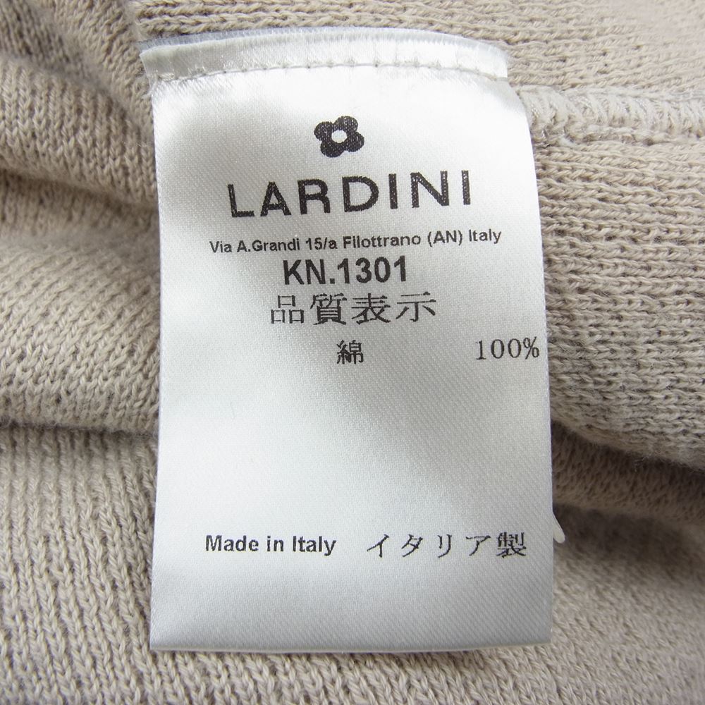 LARDINI ラルディーニ JVLJM70J イタリア製 2B シングル コットンニット テーラードジャケット ベージュ ベージュ系 S【中古】