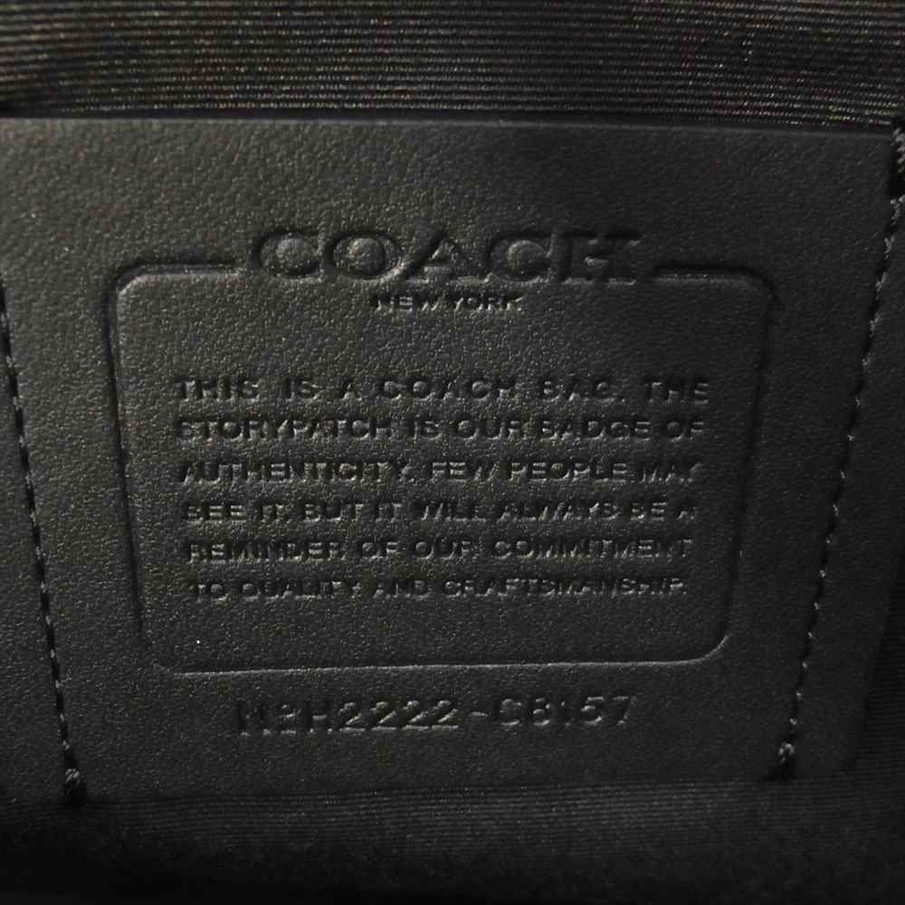 COACH コーチ H2222 C8157 ハドソン 2WAY オールレザー ビジネス トートバッグ グリーン系【美品】【中古】