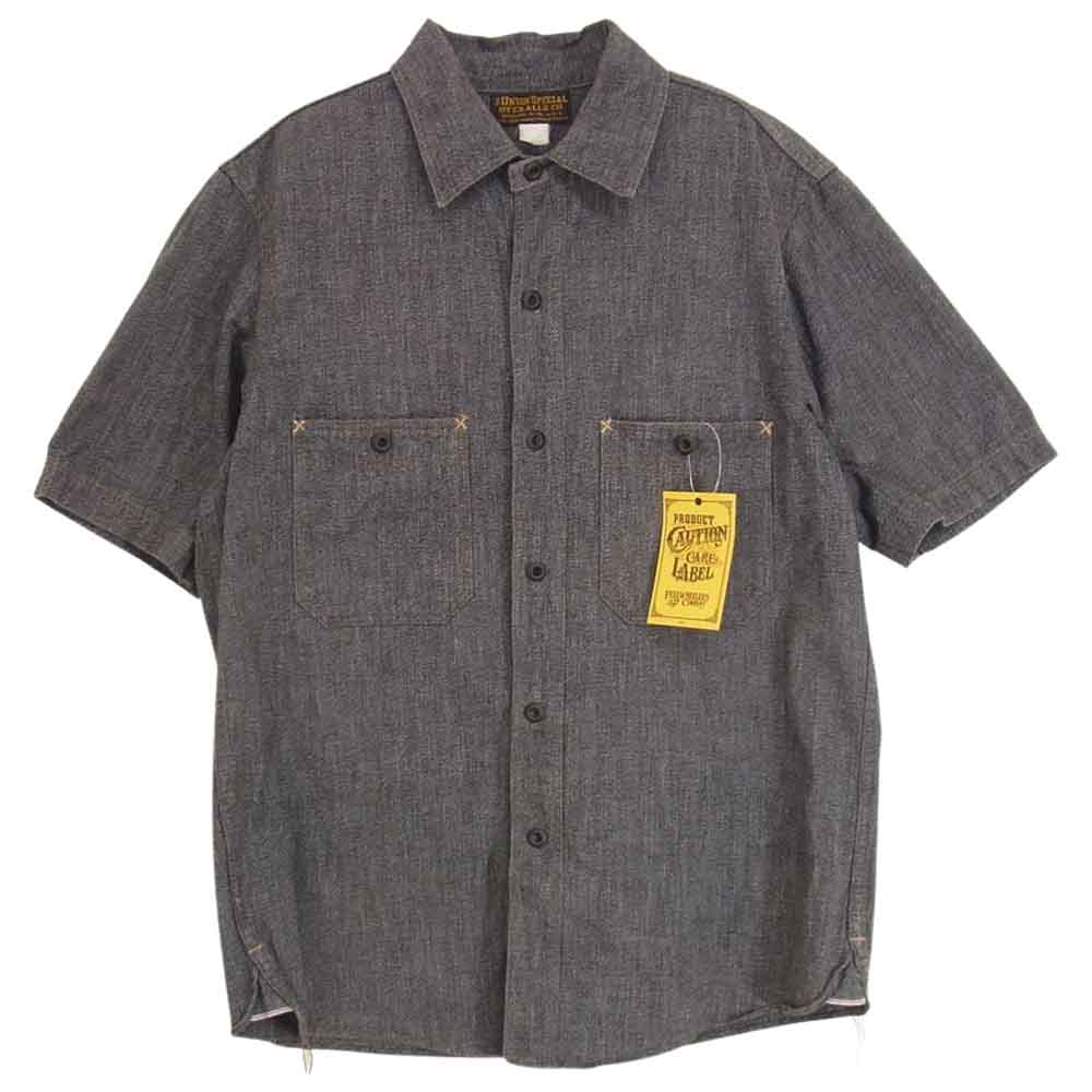 FREEWHEELERS フリーホイーラーズ UNION SPECIAL OVERALLS ユニオンスペシャルオーバーオールズ 半袖 デニムシャツ インディゴブルー系 15【中古】