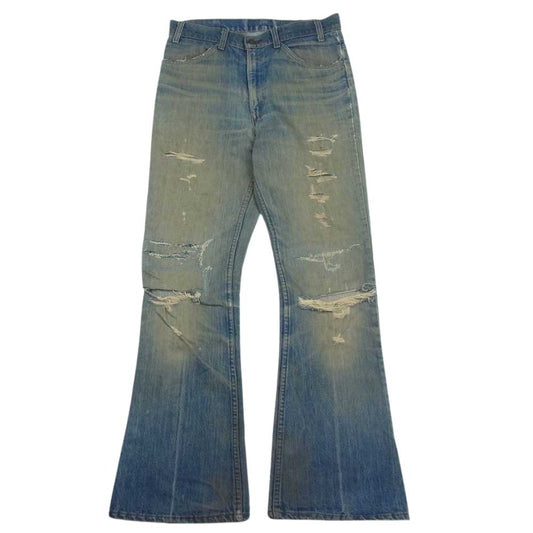 Levi's リーバイス 517 タブ無し TALON ジップ ブーツカット ボタン裏8 デニム パンツ インディゴブルー系【中古】