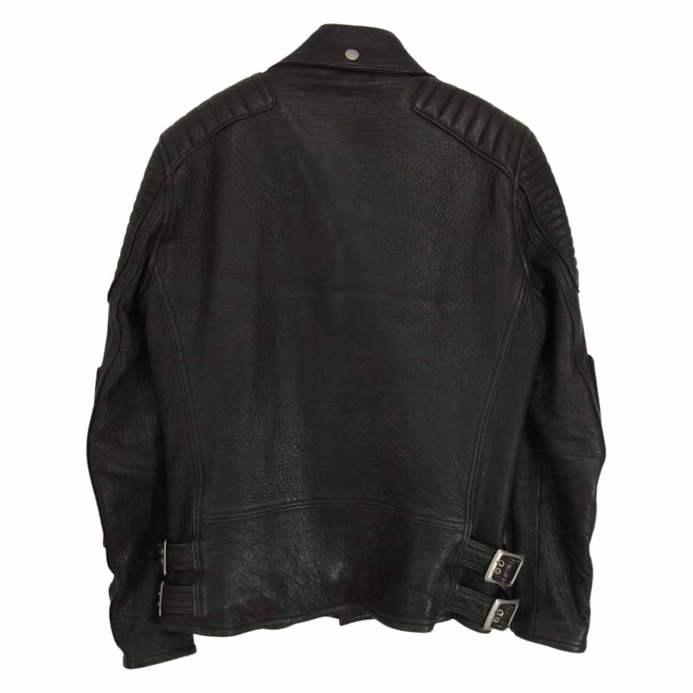 Moonage Devilment ムーンエイジデビルメント mjk-0159 シープスキン レザー ライダース バイカー ジャケット ブラック系 44【中古】