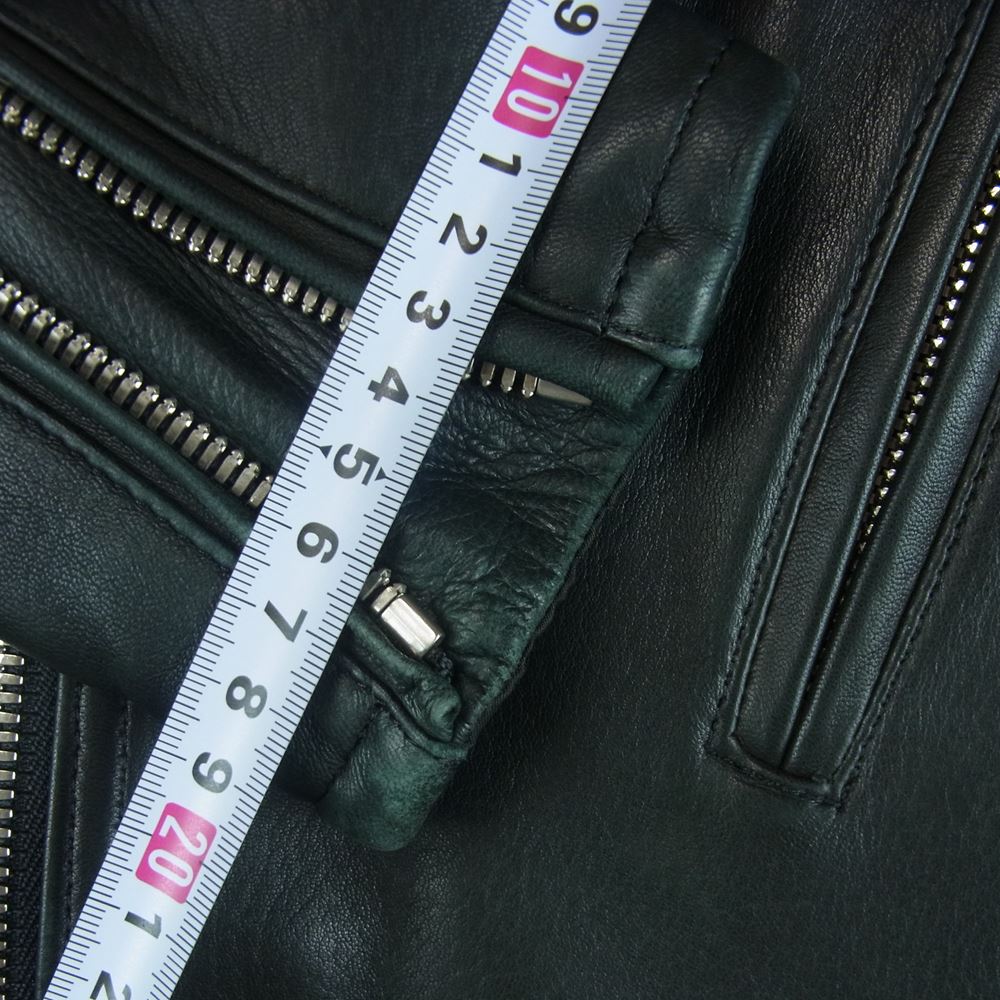 Moonage Devilment ムーンエイジデビルメント mjk-0162 シープ レザー ダブルライダース ジャケット ブラック系 44【中古】