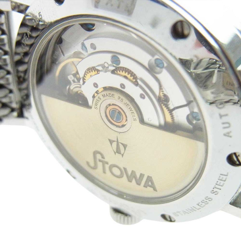 ストーヴァ STW-ANTEA365 国内正規代理店証明書付属 ANTEA365 アンテア365 ドイツウォッチ 自動巻き 白文字盤 腕時計 シルバー系【中古】