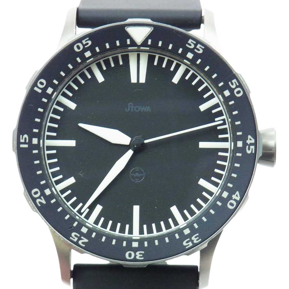 ストーヴァ STW-TESTAF-RB_C 国内正規代理店証明書付属 Flieger TO1 TESTAF フリーガー テスタフ ドイツウォッチ 自動巻き 黒文字盤 腕時計 ブラック系【中古】