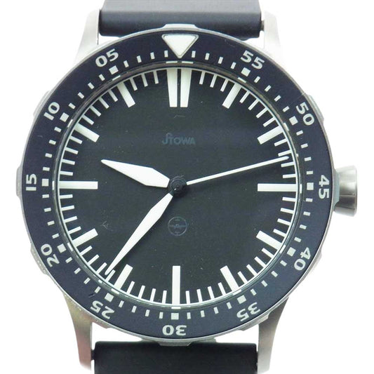 ストーヴァ STW-TESTAF-RB_C 国内正規代理店証明書付属 Flieger TO1 TESTAF フリーガー テスタフ ドイツウォッチ 自動巻き 黒文字盤 腕時計 ブラック系【中古】