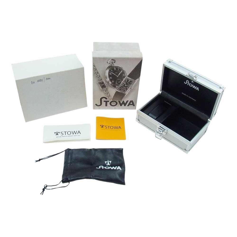 ストーヴァ STW-TESTAF-RB_C 国内正規代理店証明書付属 Flieger TO1 TESTAF フリーガー テスタフ ドイツウォッチ 自動巻き 黒文字盤 腕時計 ブラック系【中古】