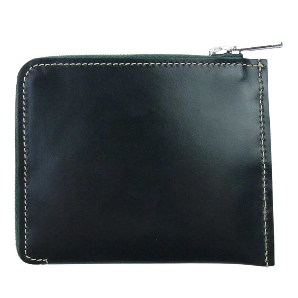 WHITE HOUSE COX ホワイトハウスコックス S3068 SLIM ZIP WALLET スリム ジップ ウォレット L字ラウンド ブライドルレザー グリーン系【中古】