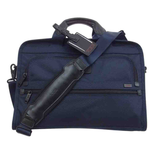 TUMI トゥミ 26101 SLIM DELUXE PORTFOLIO スリム デラックス ポートフォリオ 2WAY ブリーフケース ネイビー系【新古品】【未使用】【中古】