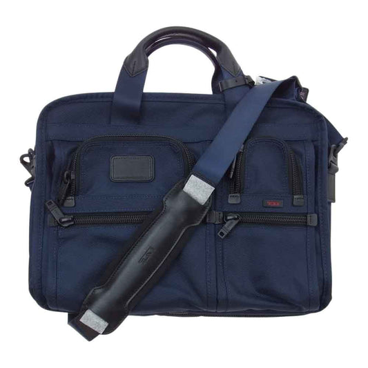 TUMI トゥミ 26141 ALPHA アルファ エクスパンダブル オーガナイザー ラップトップ 2WAY ブリーフケース ネイビー系【新古品】【未使用】【中古】
