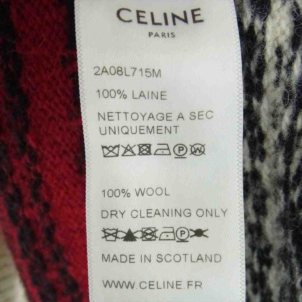 CELINE セリーヌ 21SS 2A08L715M THE DANCING KID ウールジャガード ルーズカーディガン マルチカラー系 S【中古】