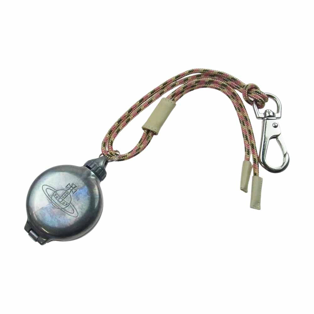 Vivienne Westwood ヴィヴィアンウエストウッド オーブ刻印 アッシュトレイ シガレットケース ストラップ付 携帯灰皿 シルバー系【中古】