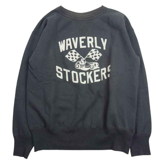 WAREHOUSE ウエアハウス 前V フロッキー プリント スウェット ブラウン系 M【中古】