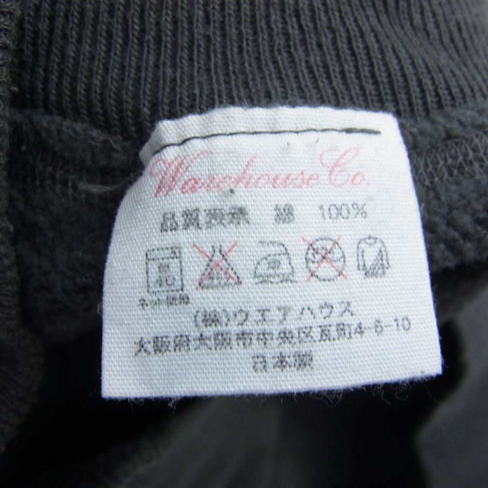 WAREHOUSE ウエアハウス 前V フロッキー プリント スウェット ブラウン系 M【中古】