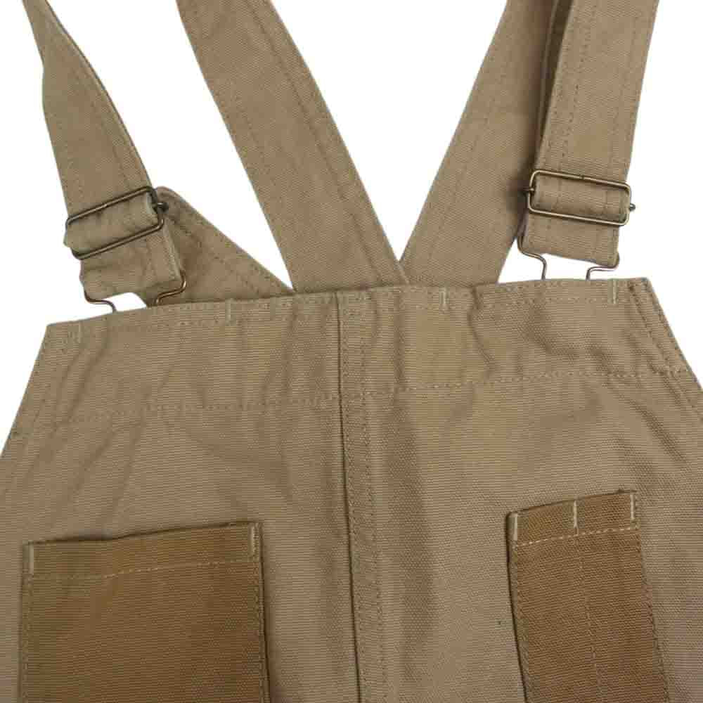 児島ジーンズ 切替 オーバーオール ベージュ系 M【中古】
