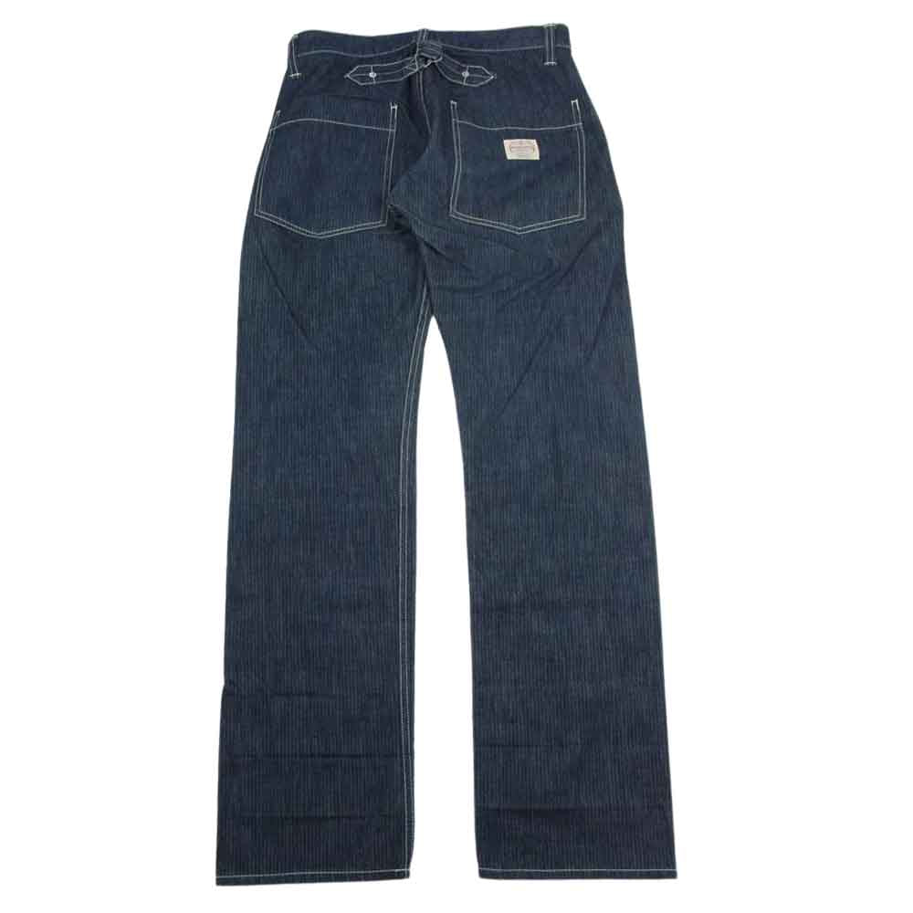 児島ジーンズ シンチバック ワーク パンツ インディゴブルー系 32【中古】