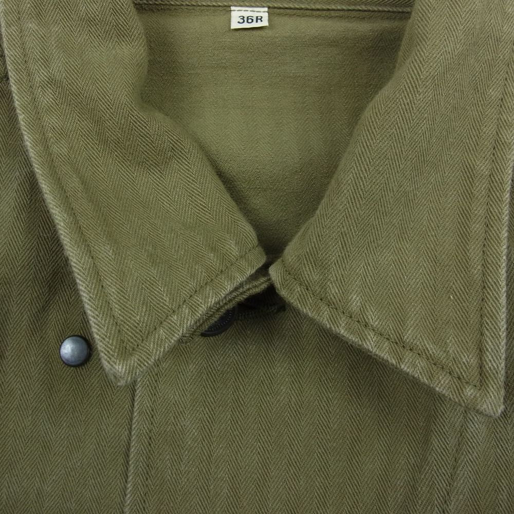 Buzz Rickson's バズリクソンズ BR14832 HERRINGBONE TWILL SPECIAL JACKET PW ミリタリー ヘリンボーン ツイル ジャケット カーキ系 36R【中古】
