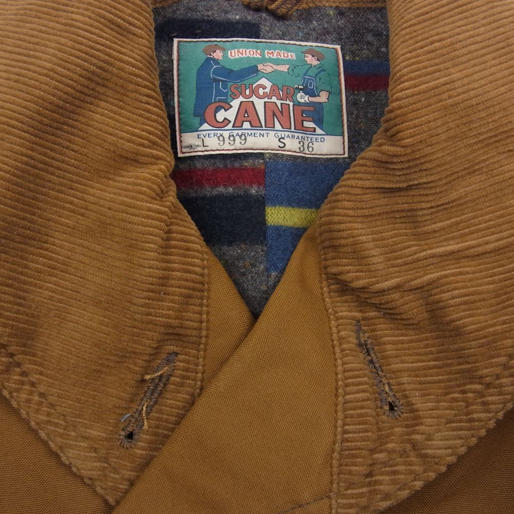 SUGAR CANE シュガーケーン SC13999 MACKNAW COAT 13oz ブラウンキャンバス マッキノー コート ライトブラウン系 36【中古】