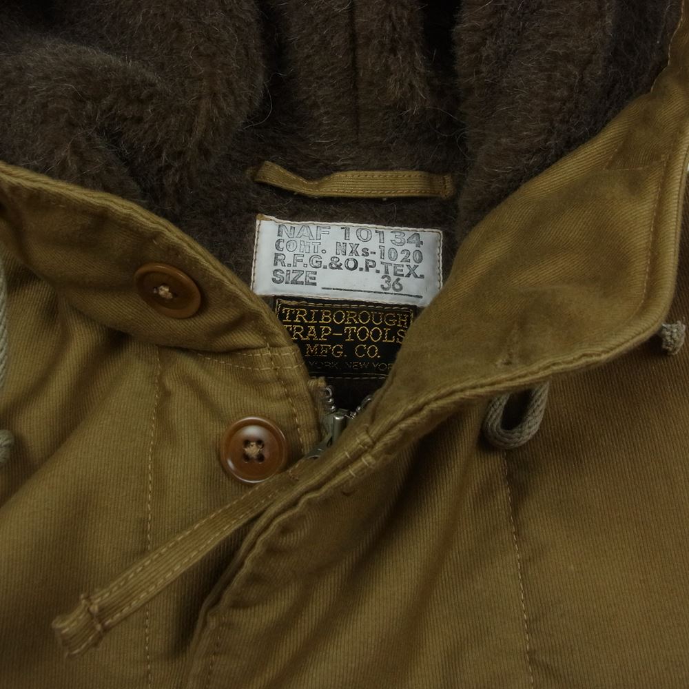 COLIMBO コリンボ TRIBOROUGH TRAP TOOLS OBSERVER PARKA オブザーバー パーカー ミリタリー ジャケット ベージュ系 36【中古】