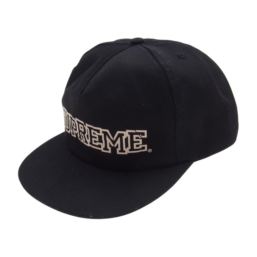 Supreme シュプリーム 21AW SHATTERED LOGO 5-PANEL シャッター ロゴ 5 パネル キャップ ブラック系【中古】