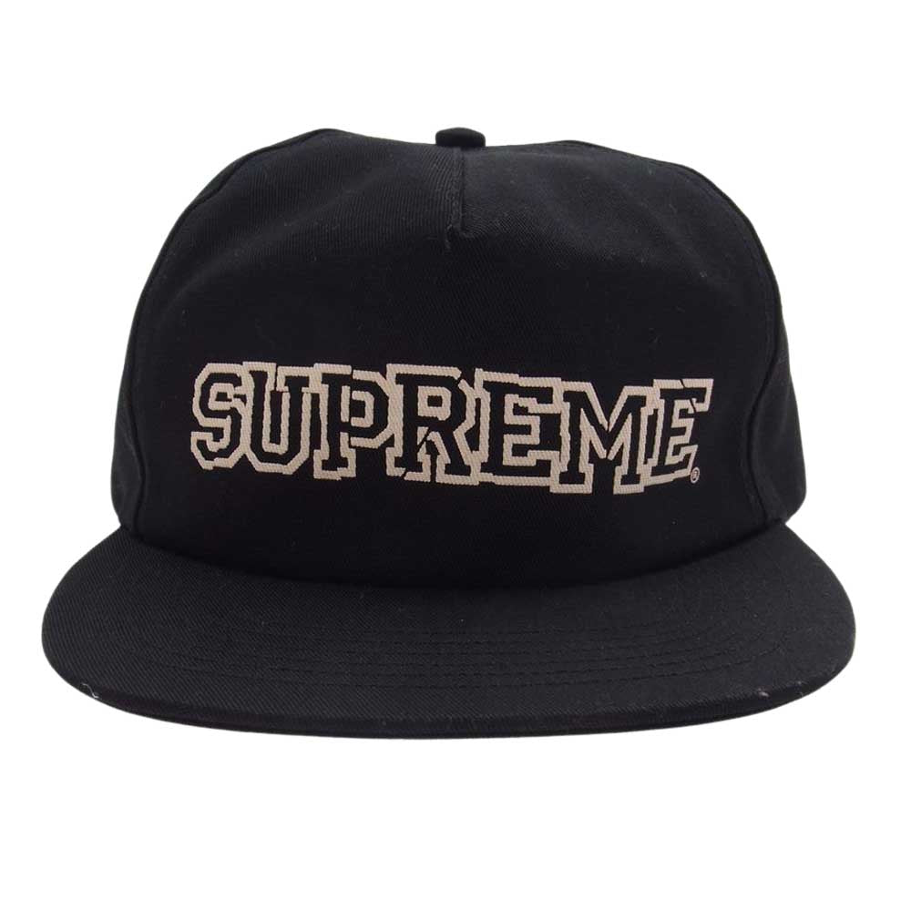 Supreme シュプリーム 21AW SHATTERED LOGO 5-PANEL シャッター ロゴ 5 パネル キャップ ブラック系【中古】