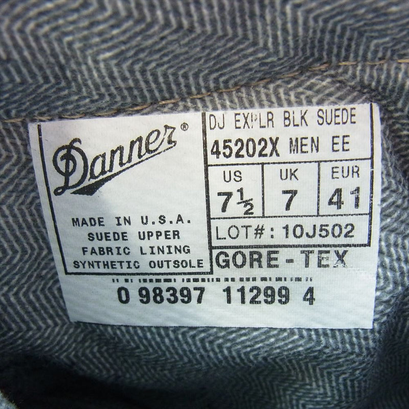 Danner ダナー 45202X ビームス別注 USA製 EXPLORER BLACK SUEDE エクスプローラー スウェード マウンテン ブーツ ブラック系 US7.5【中古】