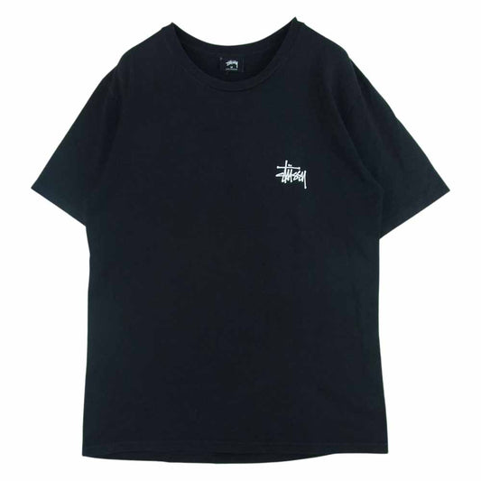 STUSSY ステューシー ロゴプリント 半袖 Tシャツ コットン メキシコ製 ブラック系 M【中古】