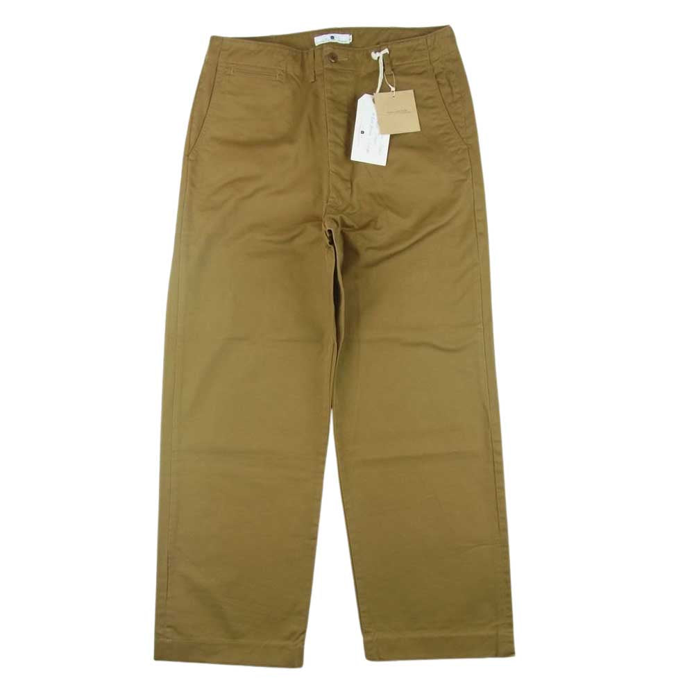 シルバーアンドゴールド CHINO TROUSERS Ash Brown チノ トラウザー パンツ チノパン ブラウン系 L【新古品】【未使用】【中古】