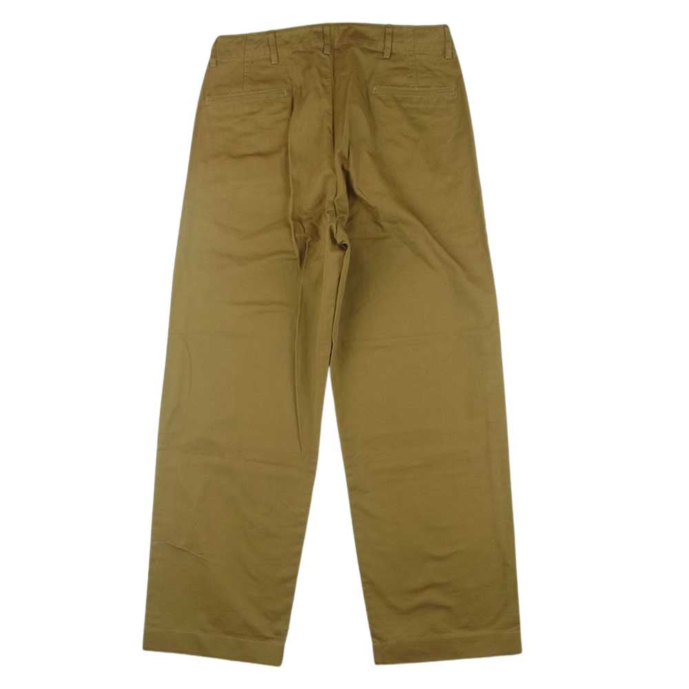シルバーアンドゴールド CHINO TROUSERS Ash Brown チノ トラウザー パンツ チノパン ブラウン系 L【新古品】【未使用】【中古】