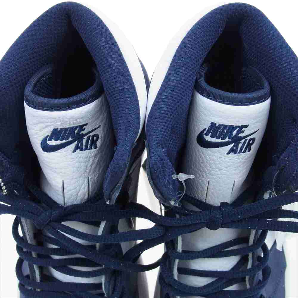 NIKE ナイキ DB5877-100 AIR JORDAN 1 AJ1 HIGH RETRO OG CO JP MIDNIGHT NAVY エアジョーダン レトロ ハイカット スニーカー ホワイト系 ネイビー系 ホワイト/ネイビー 27.5cm【新古品】【未使用】【中古】