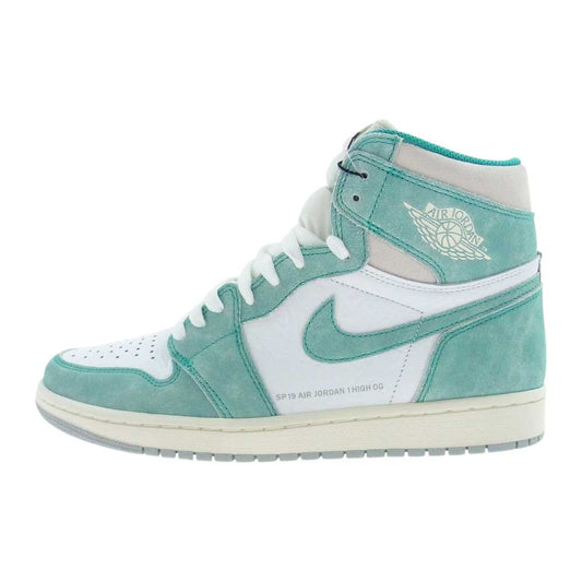 NIKE ナイキ 555088-311 AIR JORDAN 1 AJ1 RETRO HIGH OG TURBO GREEN エアジョーダン レトロ ハイカット スニーカー ターボグリーン ライトブルー系 27.5cm【極上美品】【中古】
