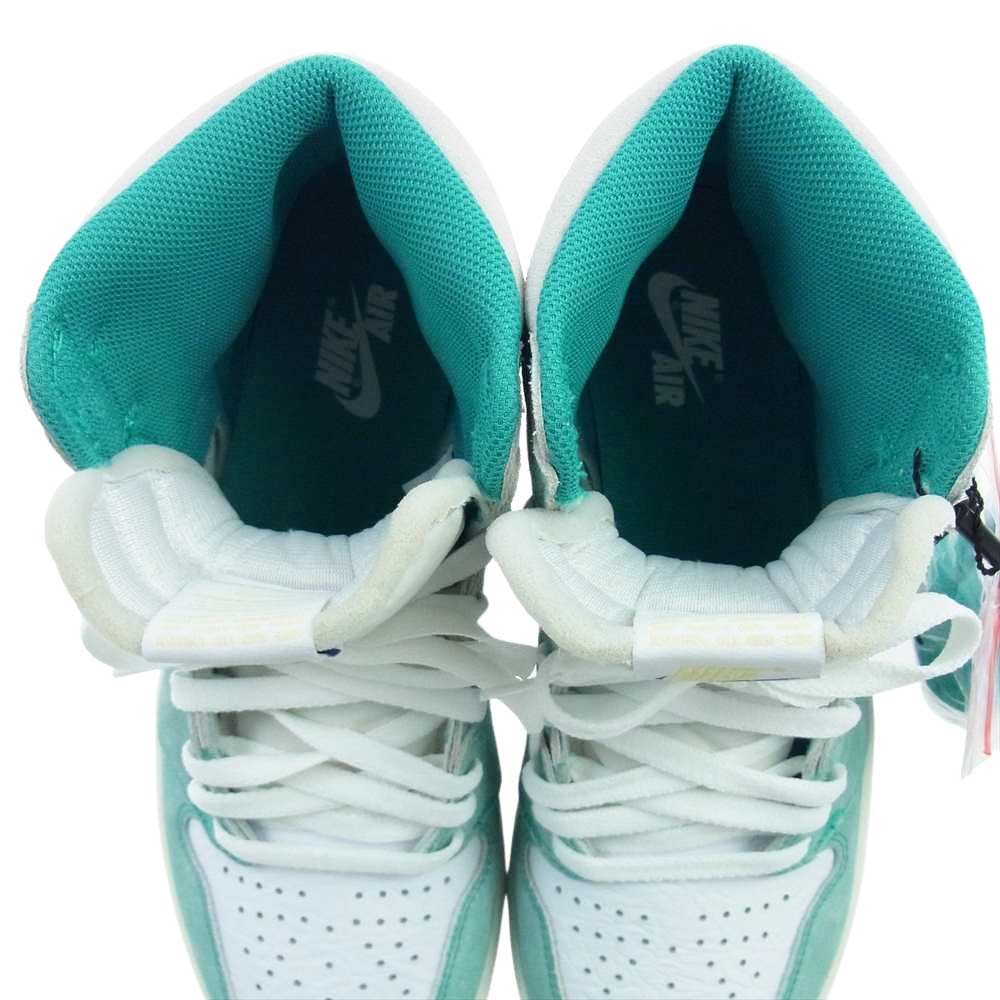 NIKE ナイキ 555088-311 AIR JORDAN 1 AJ1 RETRO HIGH OG TURBO GREEN エアジョーダン レトロ ハイカット スニーカー ターボグリーン ライトブルー系 27.5cm【極上美品】【中古】