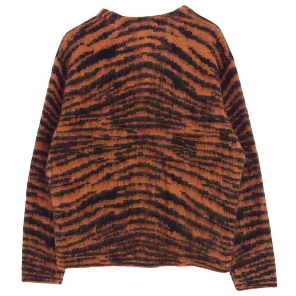 Supreme シュプリーム 20AW Brushed Mohair Cardigan モヘヤ カーディガン  オレンジ系 ブラック系 S【美品】【中古】