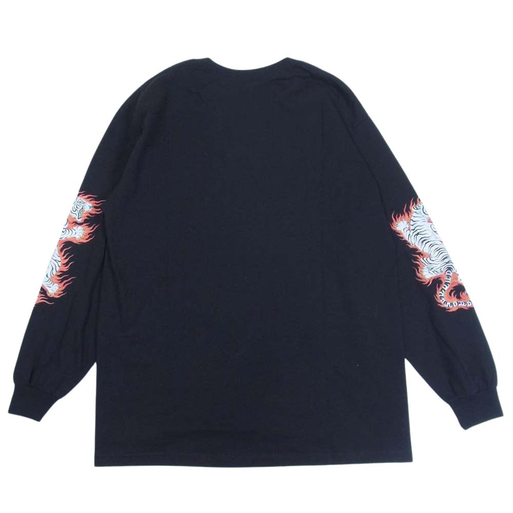 WACKO MARIA ワコマリア 22AW TIM LEHI CREW NECK LONG SLEEVE T-SHIRT Tシャツ 長袖 ブラック系 L【中古】