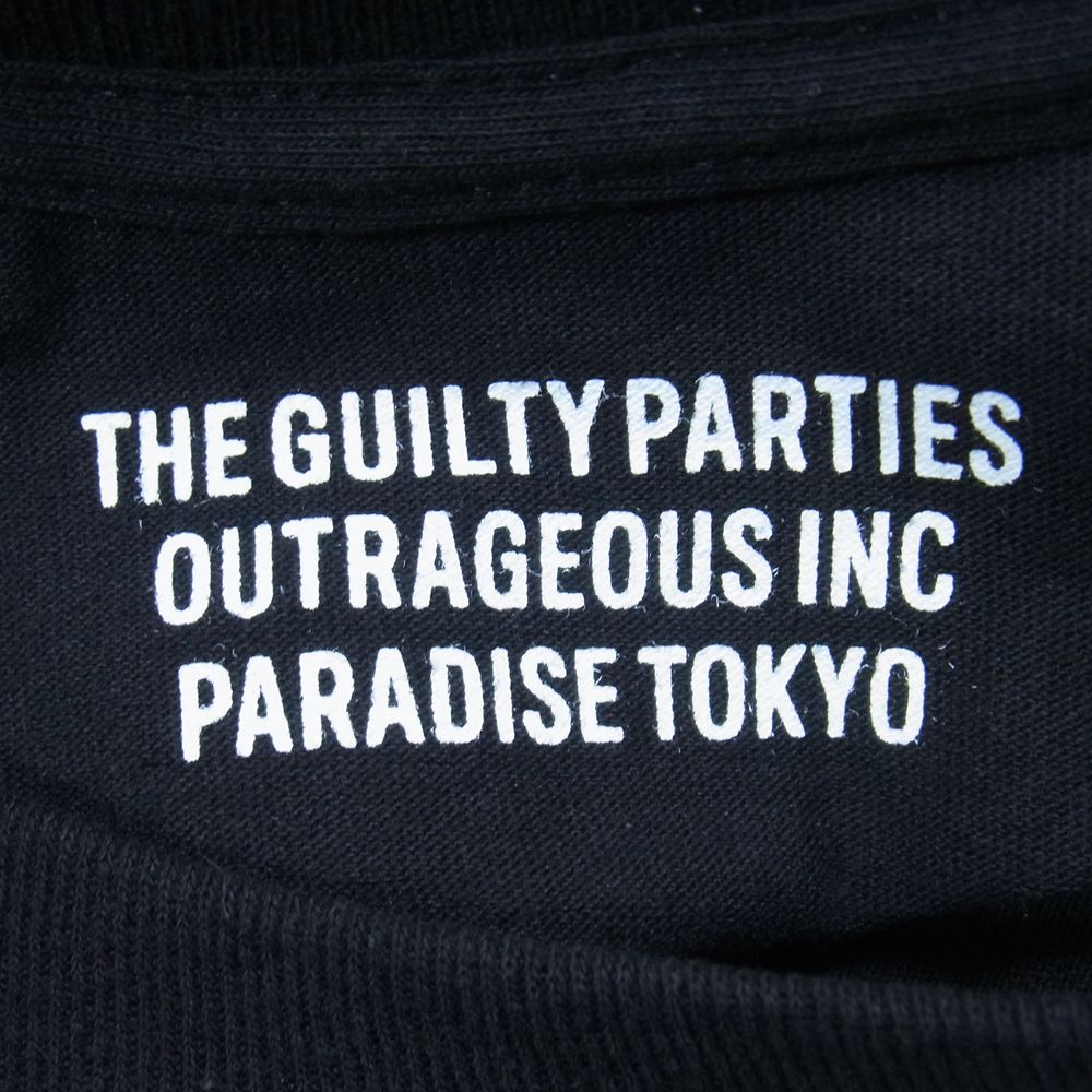 WACKO MARIA ワコマリア 22AW TIM LEHI CREW NECK LONG SLEEVE T-SHIRT Tシャツ 長袖 ブラック系 L【中古】