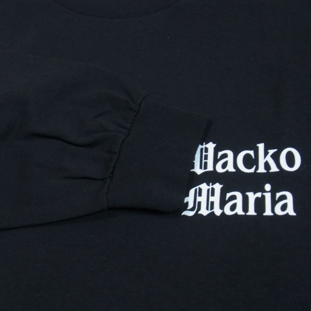 WACKO MARIA ワコマリア 22AW TIM LEHI CREW NECK LONG SLEEVE T-SHIRT Tシャツ 長袖 ブラック系 L【中古】