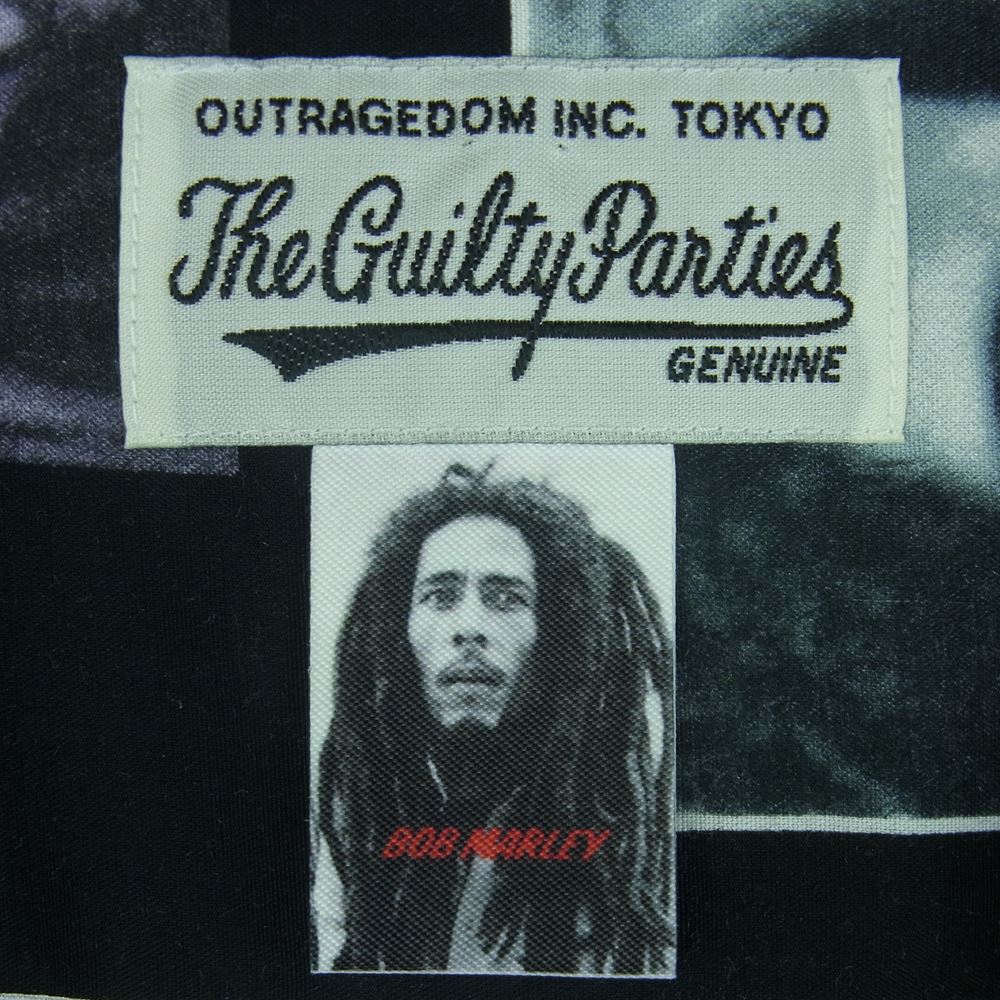 WACKO MARIA ワコマリア 18AW BOB MARLEY HAWAIIAN SHIRT ボブマーリー ハワイアン 長袖 シャツ ブラック系 S【中古】