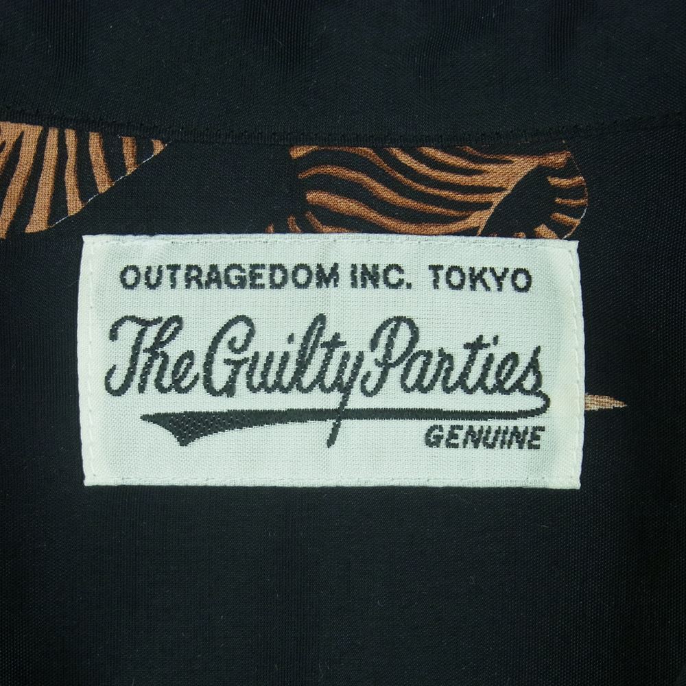 WACKO MARIA ワコマリア 20SS HAWAIIAN SHIRT L/S ハワイアン 長袖 シャツ レーヨン 日本製 ブラック系 M【中古】