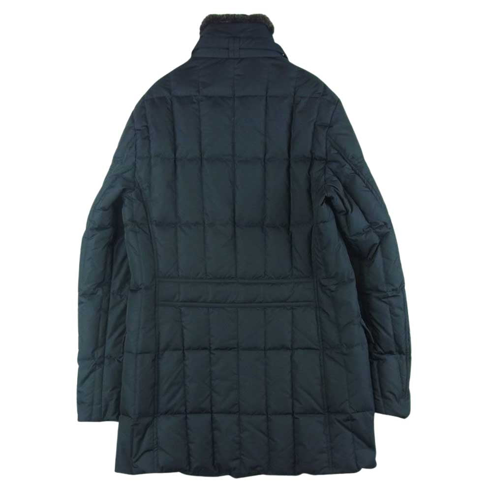 ムーレー MORRIS KM モーリス ファー ダウン ジャケット イタリア製 ダークネイビー系 48【中古】