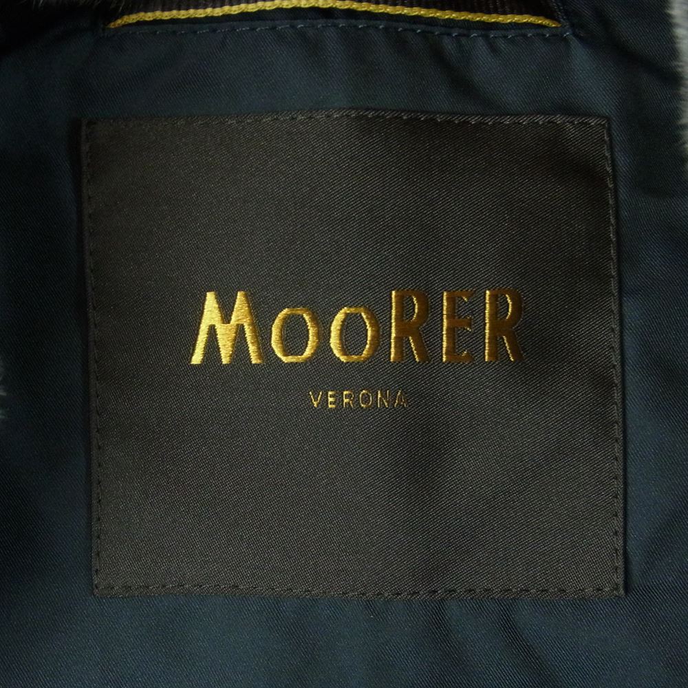 ムーレー MORRIS KM モーリス ファー ダウン ジャケット イタリア製 ダークネイビー系 48【中古】