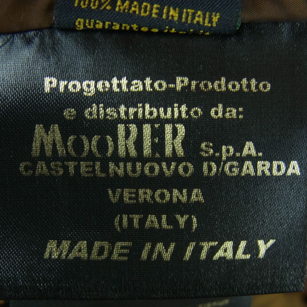 ムーレー MORRIS KM モーリス ファー ダウン ジャケット イタリア製 ダークネイビー系 48【中古】